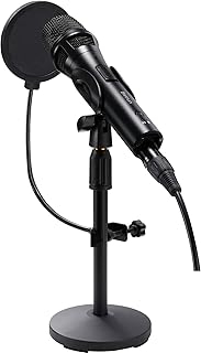 Xlr Usb Dynamic Microphone for Singing Recording, Metal Dynamic Studio Singing Recording Microphone with Mic Gain, Desktop Stand, Pop Filter, Headphone Jack, for PC, Audio Interface, Mixer, Mac - Image 1