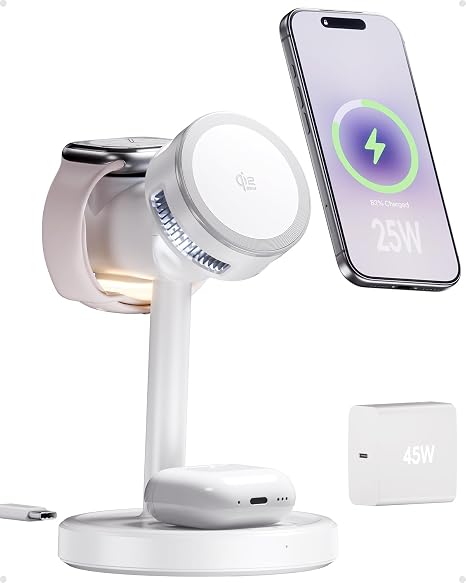3-in-1 QI2.2 25W Wireless Charging Station, TEC Active Cooling