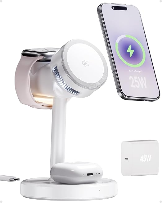 3-in-1 QI2.2 25W Wireless Charging Station, TEC Active Cooling