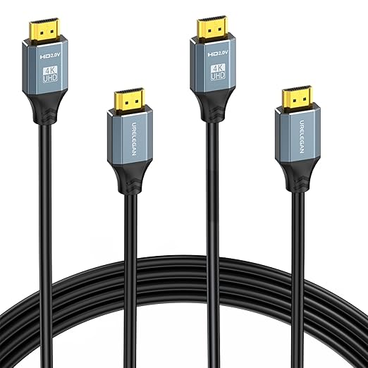 HDMI Cable 3FT 2-Pack, High Speed CL3 Rated Shielded HDMI 2.0 Cable Support 4K, 2K, Ethernet/ARC, 3D, HDCP 2.2 for KVM, Splitter, Switcher, Docking Station, Roku, Computer, Monitor,TV