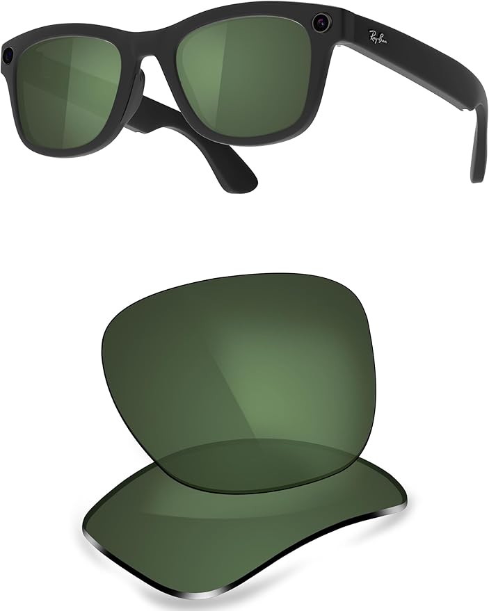 ThunderClap POLARIZED Replacement Lenses Compatible with Ray-Ban Meta Wayfarer RW4006 50mm | RW4008 53mm Smart Glasses
