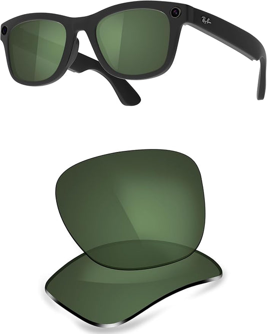 ThunderClap POLARIZED Replacement Lenses Compatible with Ray-Ban Meta Wayfarer RW4006 50mm | RW4008 53mm Smart Glasses