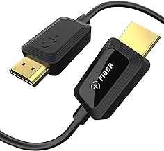 FIBBR Fiber Optic HDMI 2.1 Cable 24ft 48Gbps 8K@60Hz 4K@120Hz VRR ALLM