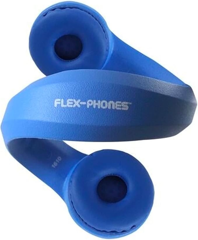 HamiltonBuhl Flex‑Phones Kids Foam Headphones 10‑Pack – Durable EVA Foam, Volume‑Limited 85 dB, Chew‑Resistant Dura‑Cord, Safe BPA‑Free Design for Classroom Use – Blue