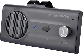 Avantree CK11 - Bluetooth 5.0 Hands-Free Car Speakerphone, Titanium