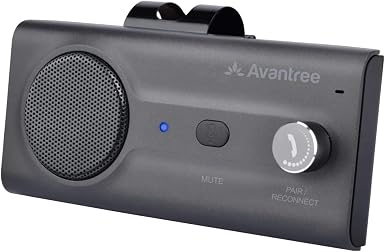 Avantree CK11 - Bluetooth 5.0 Hands-Free Car Speakerphone, Titanium