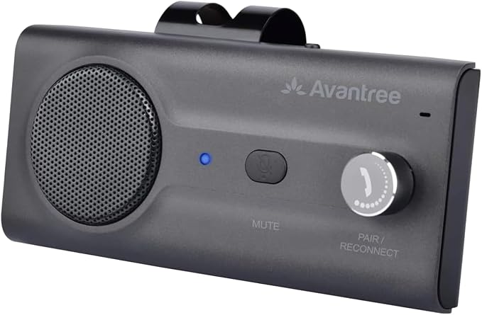 Avantree CK11 - Bluetooth 5.0 Hands-Free Car Speakerphone, Titanium