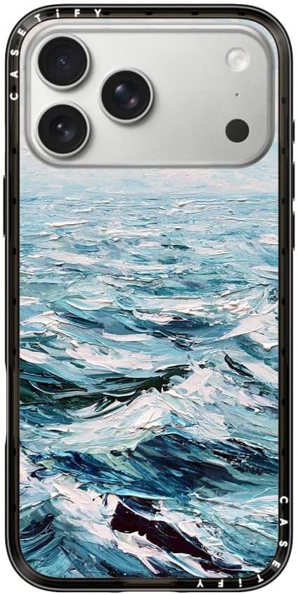 CASETiFY Compact iPhone 17 Pro Max Case [Slim and Sleek/Compatible with Magsafe / 4 ft. 2X Military Grade Drop Protection] - Deep Blue Sea - Clear Black