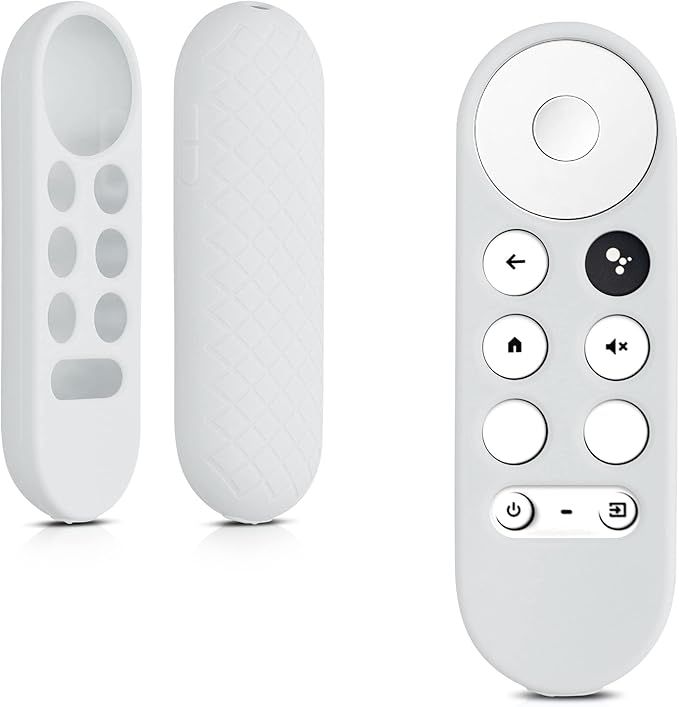 kwmobile Case Compatible with Google Chromecast 2020 4K / Chromecast 2022 HD Case - Soft Silicone Cover for Remote Control - Grey