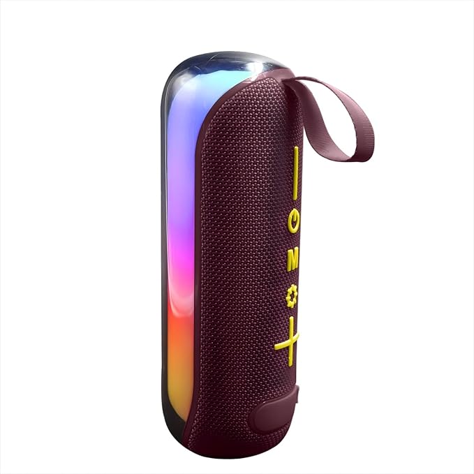 T&G Portable Bluetooth Speaker with Colorful Lights, 24W Loud Wireless Stereo Sound, IPX4 Waterproof, Outdoor Party Speaker, TWS Pairing, 15H Playtime, Great for Outdoor/Home/Party/Beach