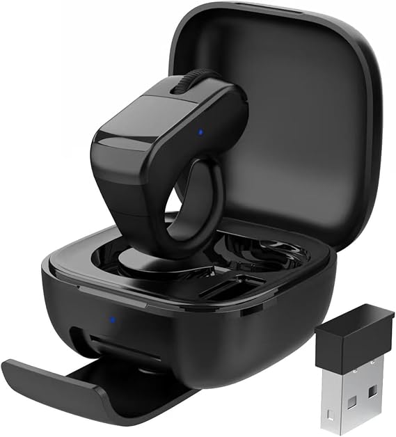 Tiktok Scrolling Ring,Air Finger Ring Mouse with a Touchpad,Bluetooth/Wireless Scroller for iPhone/Android/PC,Remote Control for Kindle App/Camera/Video Recording (Black)