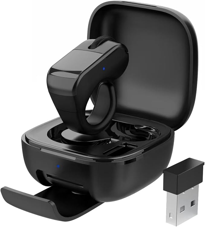 Tiktok Scrolling Ring,Air Finger Ring Mouse with a Touchpad,Bluetooth/Wireless Scroller for iPhone/Android/PC,Remote Control for Kindle App/Camera/Video Recording (Black)
