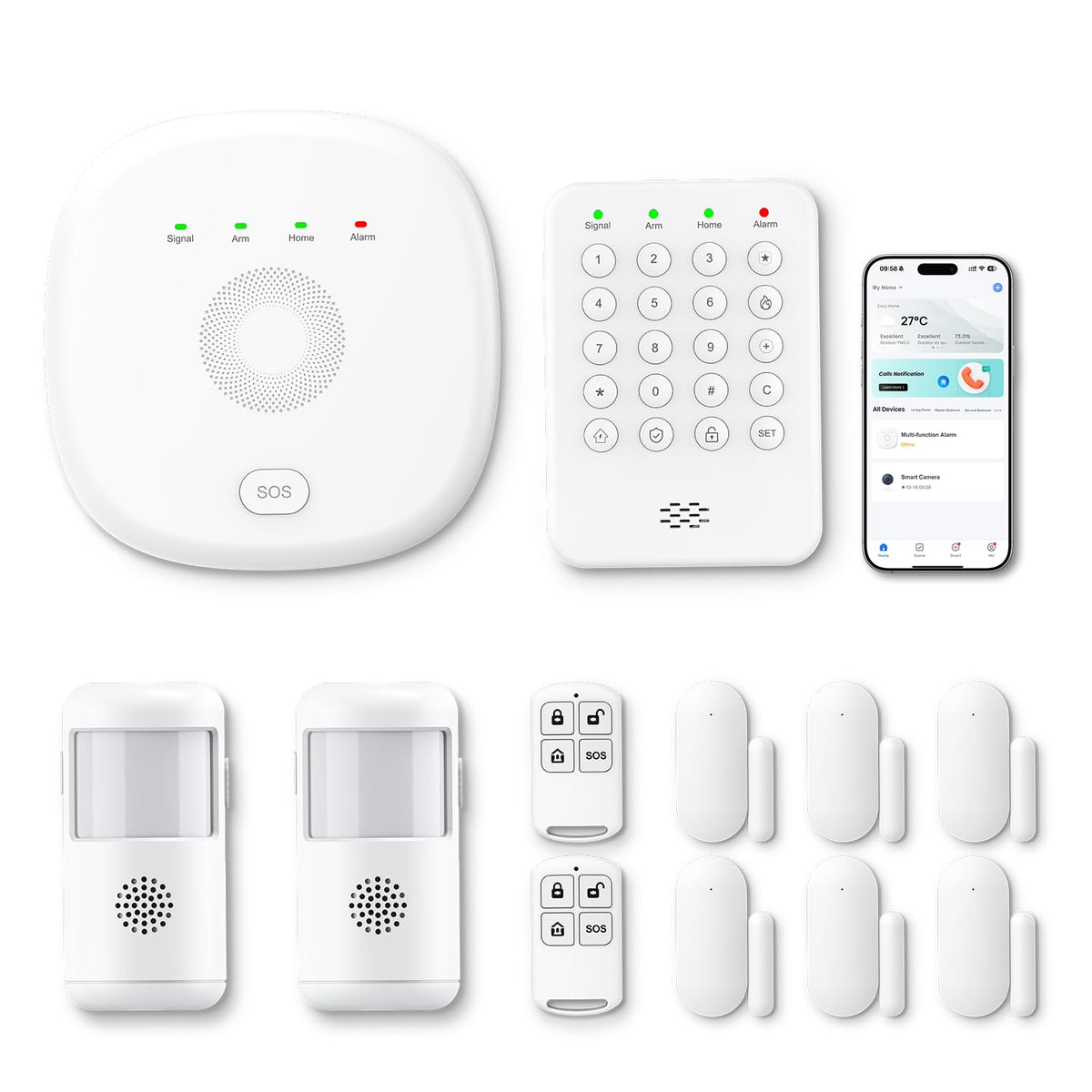 PGST Home Security Systems 12-Piece Kit (Newest Mode | Smart Home - Image 1