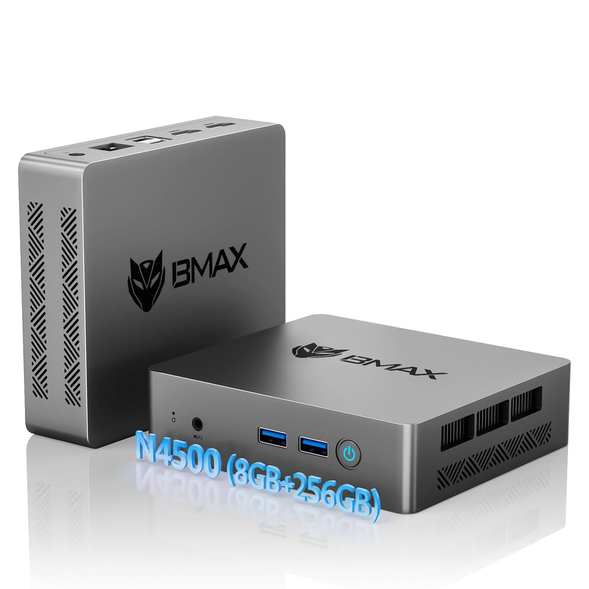 Bmax Mini PC Computers Intel N4500 Max 2.8GHz, Small Desktop Computer 8GB DDR4 RAM 256GB M.2 SSD Expansion 4TB, Budget Micro Compact PCs Dual 4K HDMI, WiFi5 BT5.0 Prebuilt OS-Home Office Gaming B3 Pro - Image 1
