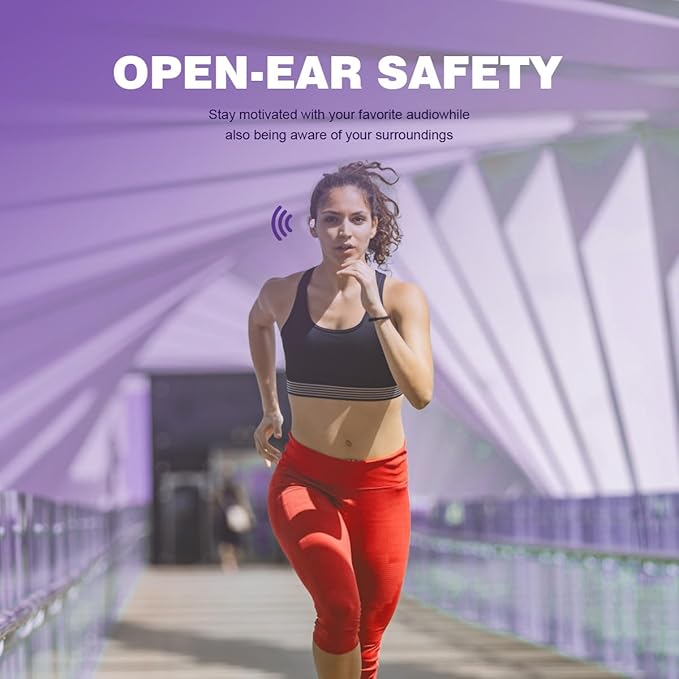 Wireless Earbuds Open Ear Buds Ows Bluetooth Headphones Outside Ear Wireless Hang-ing Headset IPX5 Waterproof Headset with Mic Bone Air Conduction Earbuds for Sports/Workout/Running