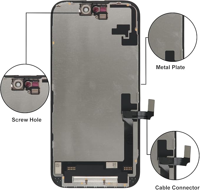 LL TRADER Screen Replacement for iPhone 16 6.1" LCD Retina FHD Display COF Touch Screen Digitizer with Repair Tool Kits, Waterproof Tape, Screen Protector