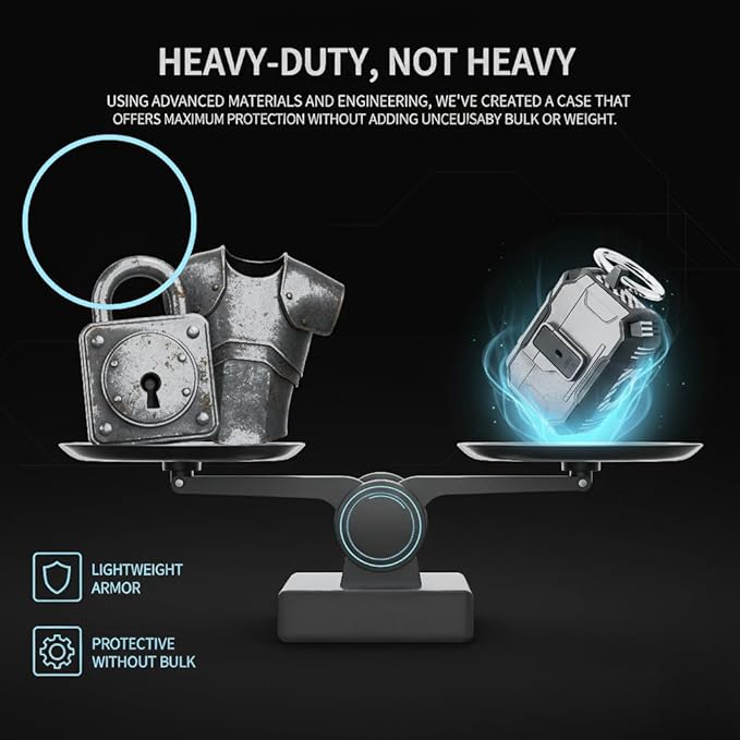 for AirPods Pro 3 Case, Secure Lock Magnetic Lid Cover with Keychain, Military Grade Shockproof Protective Case for Airpods Pro 3rd, Wireless Charging & Front LED Visible, White Black