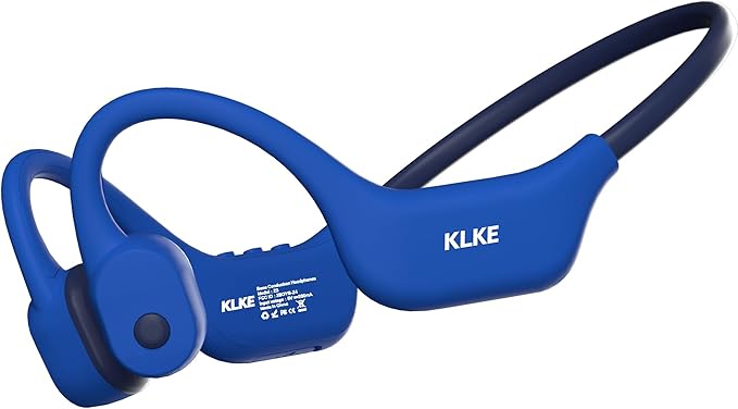 Open-Ear Bone Conduction Headphones, IP66 Waterproof, Integrated Transducer Running Headphones with Dual Mode, Rear Safety Light, 10H Battery,Advanced Mic for Cycling, Hiking & Outdoor Sports