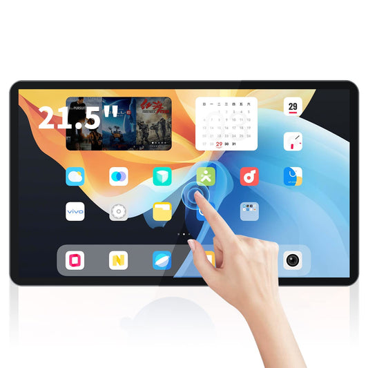 21.5 inch Android 12 Touchscreen Monitor Tablet, 16:9 FHD 1080P, WiFi & BT, Built-in Speakers, RK3588 4GB RAM & 64GB ROM, Smart Board for Classroom, Meeting & Game