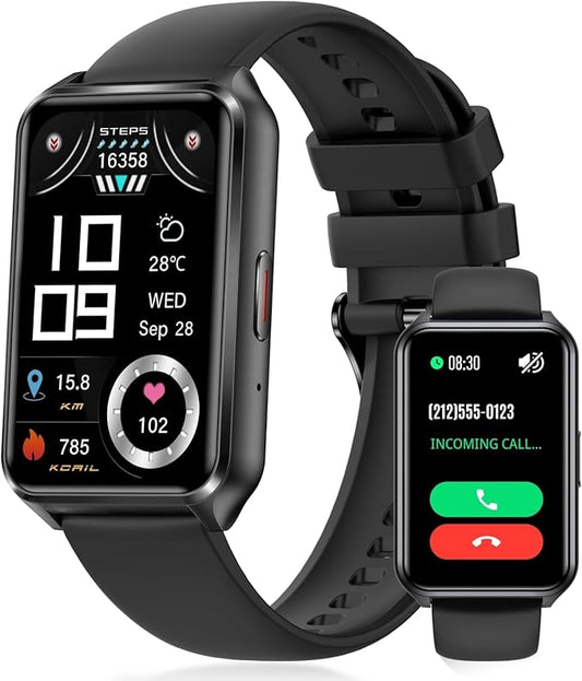 Smart Watch Fitness Tracker with Make Call 24/7 Heart Rate Blood Pressure Sleep Monitor, 100+ Sports Modes, Calorie Step Counter for Walking, IP68 Waterproof, Smart Watches for Men Women