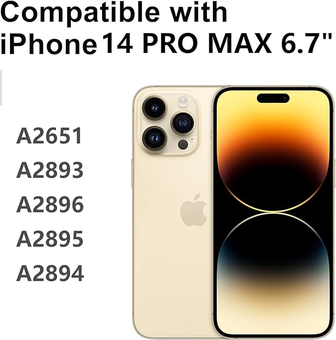 LL TRADER Screen Replacement for iPhone 14 pro max 6.7" LCD Retina FHD Display COF Touch Screen Digitizer with Repair Tool Kits, Waterproof Tape, Screen Protector (Truetone programable) 2025 USA New