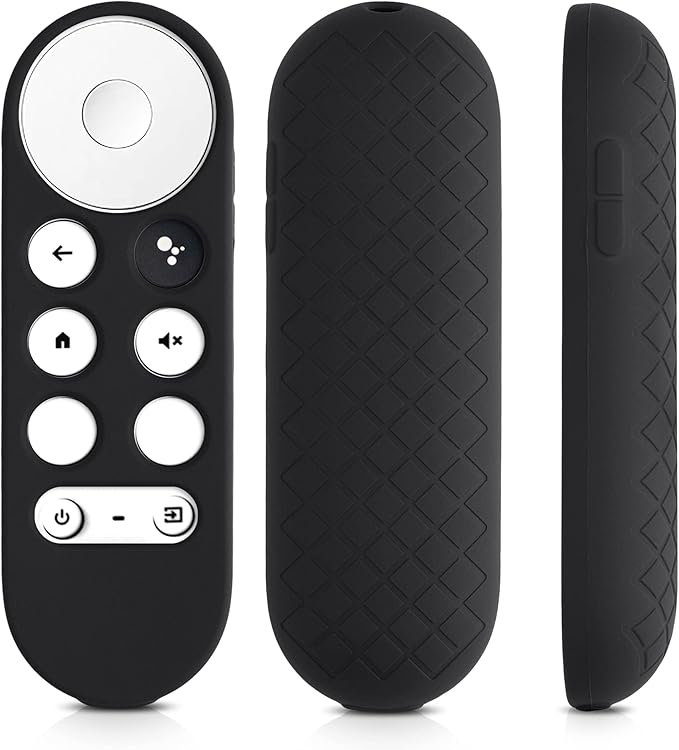 kwmobile Case Compatible with Google Chromecast 2020 4K / Chromecast 2022 HD Case - Soft Silicone Cover for Remote Control - Black