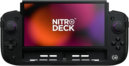 CRKD Nitro Deck+ Handheld Pro Controller for Nintendo Switch & OLED Model - TV Dockable - Programmable Sidekicks & Back Buttons - True Collection System (Clear Black Edition) - Image 1