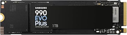 Samsung SSD 990 EVO Plus 1TB, PCIe Gen 4x4 | 5x2 M.2 2280, Up to 7,150 MB/s