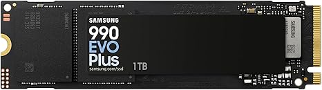 Samsung SSD 990 EVO Plus 1TB, PCIe Gen 4x4 | 5x2 M.2 2280, Up to 7,150 MB/s