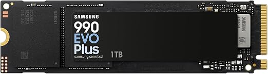 Samsung SSD 990 EVO Plus 1TB, PCIe Gen 4x4 | 5x2 M.2 2280, Up to 7,150 MB/s