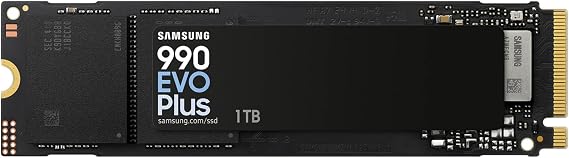 Samsung SSD 990 EVO Plus 1TB, PCIe Gen 4x4 | 5x2 M.2 2280, Up to 7,150 MB/s