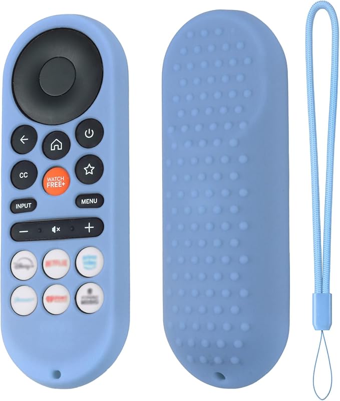 Hi Color XRT281 Remote Cover for Vizio/Onn FHD LED TV Remote 2026 Silicone Protective Case Compatible with VIZIO XRT281 ONN Remote Silicone Case Cover with Lanyard (Glow Blue)