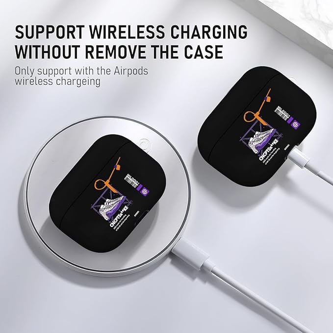 for Airpods Pro Case, Cute Cool Sports Purple Shoe Pattern TPU Soft Cases for Airpods Pro Case 1st Gen, Shockproof for Airpods Pro 2019 Case Men Women with Cleaner Kit & Keychain