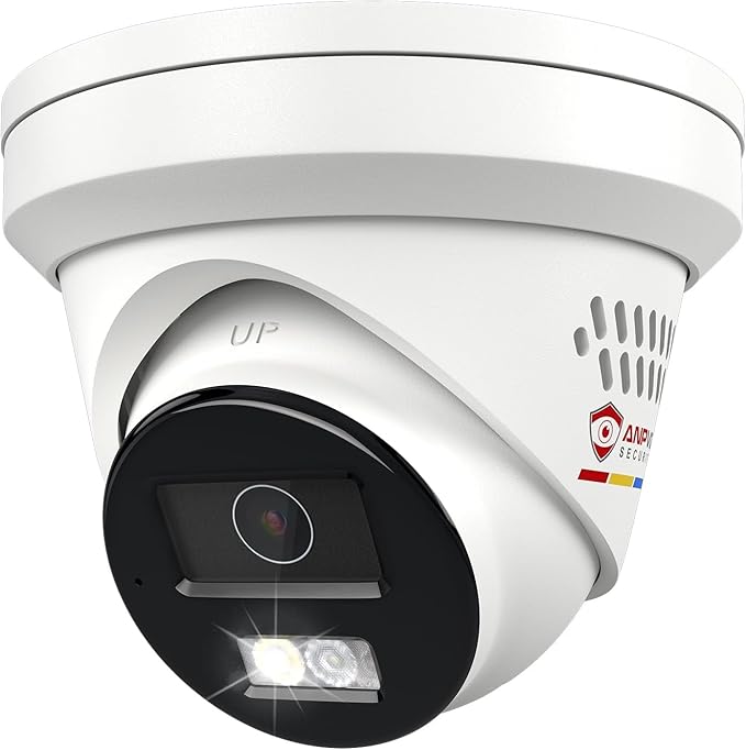 Anpviz 5MP IP PoE Camera, Active Deterrence IP Security Camera Outdoor, Aduio & Strobe Flashing White Light, 2-Way Audio, MD2.0, 98ft Smart Color Night Vision, IP67 Waterproof, 2.8mm Lens