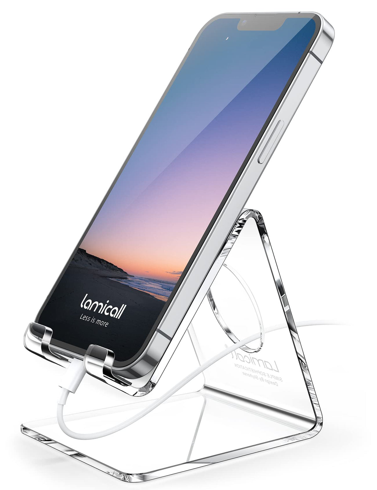 Lamicall Clear Acrylic Cell Phone Stand, Office Desk | Phone Accessori - Image 1
