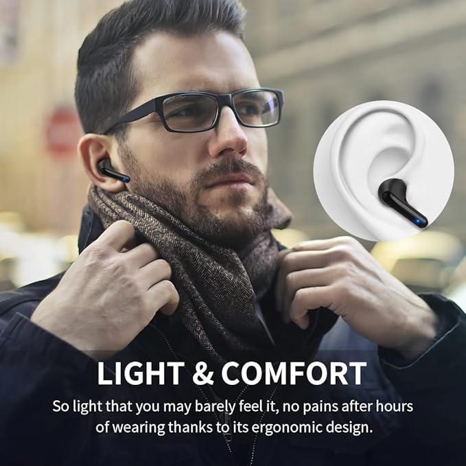 Wireless Earbuds Bluetooth, 2024 New Kids Wireless Earbuds Noise Reduce Bluetooth 5.1 Waterproof Sport TWS Stereo Headphones with Built-in Mic for iOS/pad/Phone.