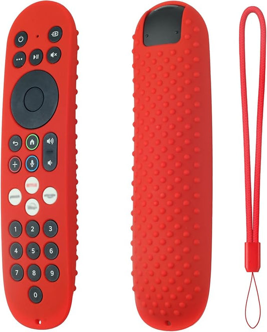 Hi Color Silicone Cover for Xumo Stream Box Remote PR3 Released 2025 Xumo Stream Box Spectrum Tv Remote Case Cover with Lanyard (red)