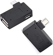 OTG Adapter, 90* Angle USB Port Adapter, Micro OTG Cable 2 Pack Compatible with Firestick 2nd Gen, 3rd Gen and 4K, Android Smartphones, Tablets, Rii, Logitech Keyboards, Nintendo, SNES, NES - Image 1