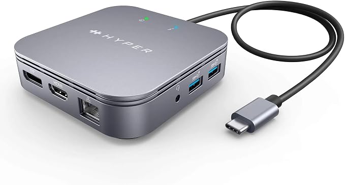 HyperDrive Dual Monitor Thunderbolt Dock - 4K60Hz HDMI Thunderbolt Docking Station -7-in-1 Dock - Slim, Portable, Powerful