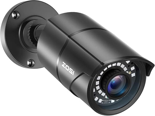 ZOSI 1080P 1920TVL Security Camera Outdoor Indoor,Hybrid 4-in-1 TVI/CVI/AHD/960H CVBS Bullet Cam for Analog Home Office Surveillance DVR CCTV System,IP67 Weatherproof,120ft IR Night Vision,Black