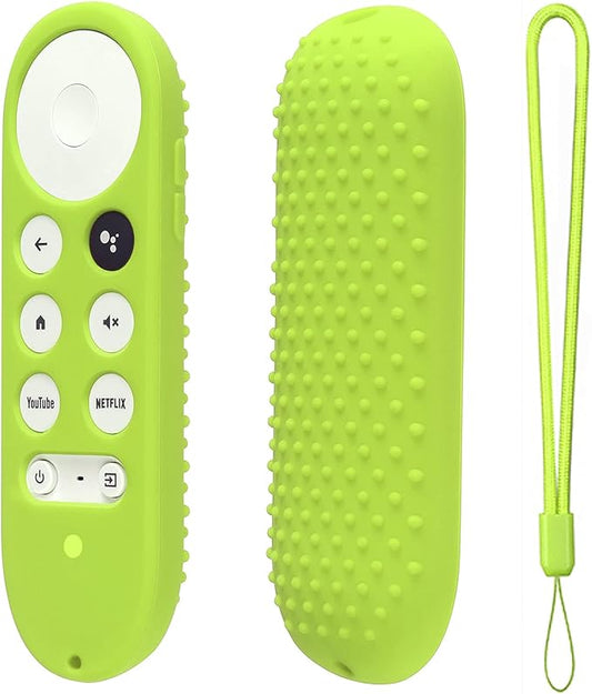 Silicone Case for Chromecast with Google TV 2020 Voice Remote Protective Cover for 2020 Chromecast Voice Remote (Luminous Green)