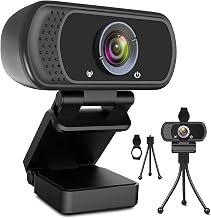ToLuLu 1080P Webcam with Microphone, HD Webcam Web Camera with Tripod Stand - Image 1