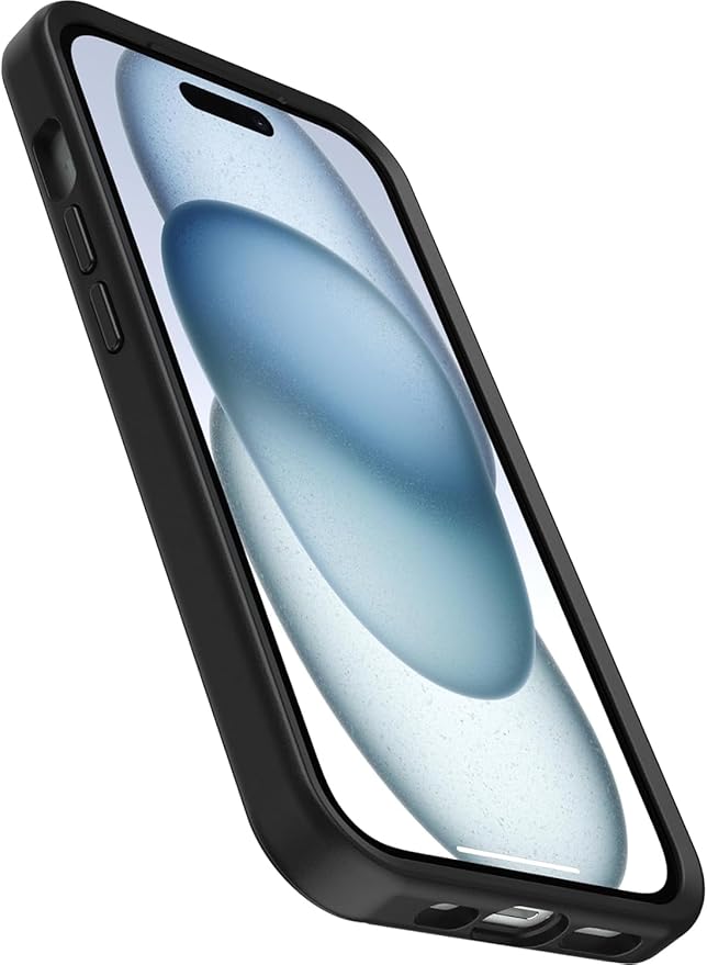 OtterBox iPhone 16e, iPhone 15, iPhone 14, & iPhone 13 (Only) - Symmetry Series Case - Black - Ultra-Sleek - Wireless Charging Compatible - Raised Edges Protect Camera & Screen
