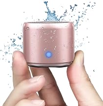 EWA Travel Case Packed, A106 Pro Portable Bluetooth Speaker with Custom Bass Radiator, Brief Design, IP67 Waterproof, Perfect Mini Speaker for Shower, Room, Bike, Car (Rosegold) - Image 1