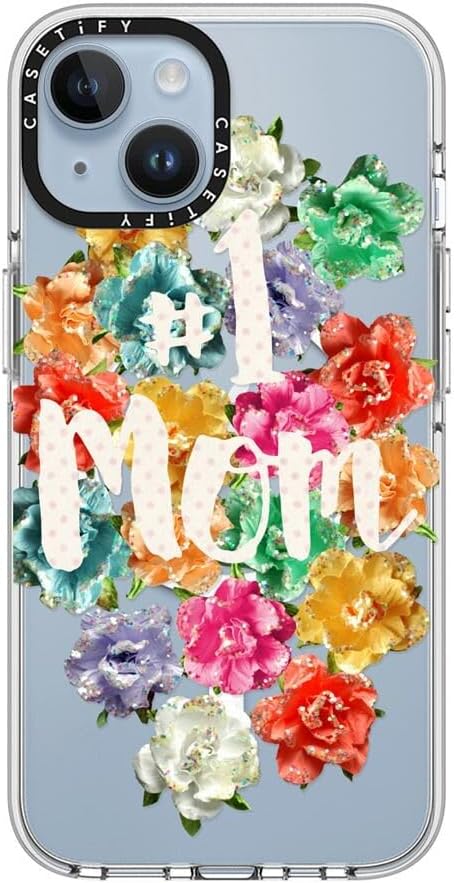 CASETiFY Clear iPhone 14 Case [Not Yellowing / 6.6 ft. 3X Military Grade Drop Protection/Compatible with Magsafe] - #1 Mom - Clear