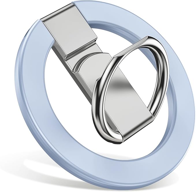 Magnetic Phone Ring Holder for MagSafe, Magnet Finger Ring Grip Stand Holder, Compatible with iPhone, and Smartphones, MagSafe Accessories-Blue
