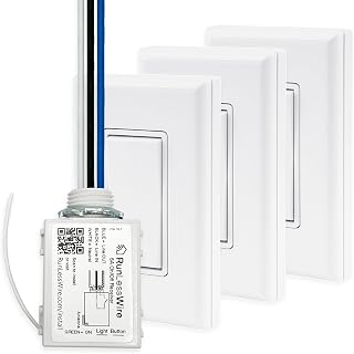 RunLessWire 4-Way Battery-Free Wireless Light Switch Kit - White
