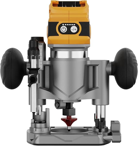 Cordless Plunge Router Combo Compatible with Dewalt 20V 60V MAX Battery