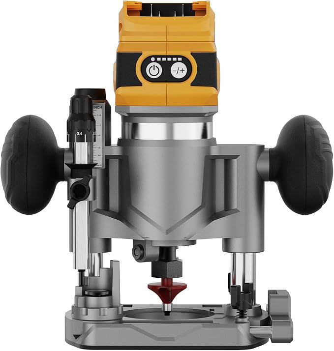 Cordless Plunge Router Combo Compatible with Dewalt 20V 60V MAX Battery