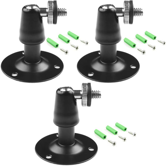 Security Camera Wall Mount Bracket 3-Pack – 360° Rotation, Indoor & Outdoor